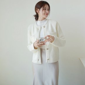 [최초가 129,000원][르포엠]페로나 울 블렌드 시퀸 니트자켓 1종