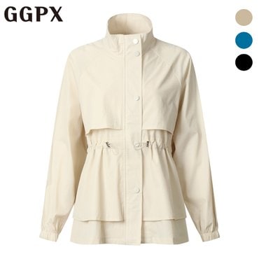 GGPX 허리 스트링 케이프 야상 점퍼 (GP1JP011F)