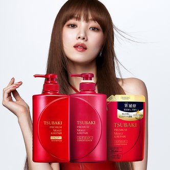 츠바키 프리미엄 모이스트 앤 리페어 샴푸 + 컨디셔너 + 리필 컨디셔너 330ml