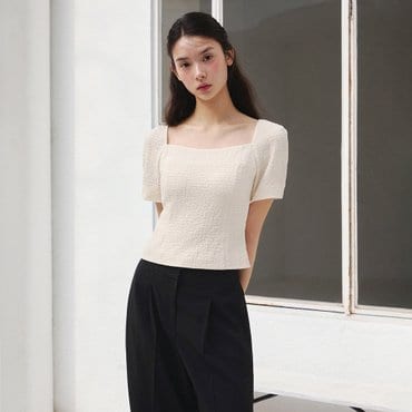 잇미샤 [25 S/S] 잇미샤 슬림핏 져지 블라우스 ITP5ZBL900