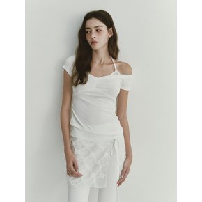 LACE STRAP LAYERED T (IVORY)