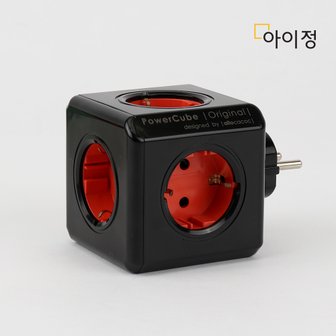 아이정 디자인 멀티탭 파워큐브 5구 오리지널 올컬러 블랙