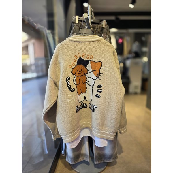 [시흥점] 푸들 캣 오버핏 헤비니트가디건(남여공용)/JGZZ52B02BE