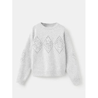 망고(MANGO) KIDS 스웨터 DIAMOND Light/Pastel Gray 17009108