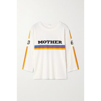 마더데님 더 베터 하프 프린트 코튼 저지 티셔츠 46376663162988210