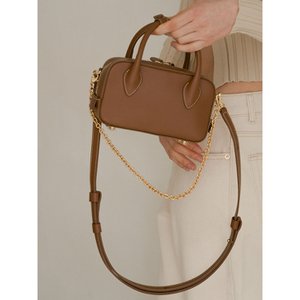 드메리엘 Bowling Bag Small Tan Brown