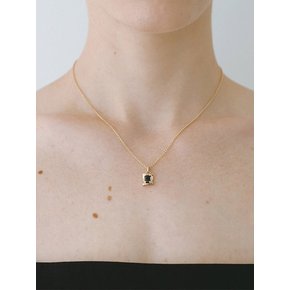 SAND DUNE STONE NECKLACE (ONYX) - GOLD