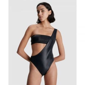 5017514 Calvin Klein Neo Archive One Shoulder Swimsuit - Black 102632146