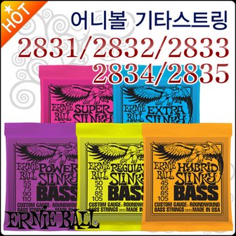 ERNIE BALL 어니볼 베이스 기타스트링 2831 /2832/2833/2834/2835