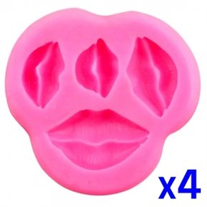 입술모양 멀티 위생 실리콘 몰드 x4개 석고방향제