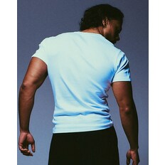 액티브+ 머슬핏 코튼 숏 슬리브 화이트