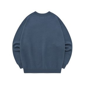 SP JAQUARD AMERICAN KNIT SWEATER-BLUE