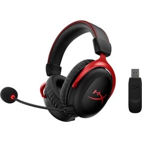 HyperX Cloud II 7.1 HHSC2X-BA-RDG (4P5K4AA) [] 무선 게이밍 헤드셋 가상 서라운드