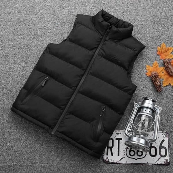 [옷자락] 남자 데일리 베이직 경량 스탠드넥 패딩 조끼