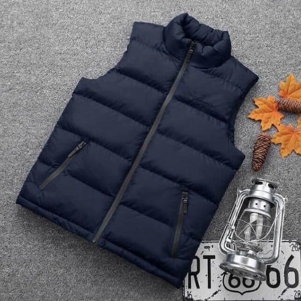 [옷자락] 남자 데일리 베이직 경량 스탠드넥 패딩 조끼