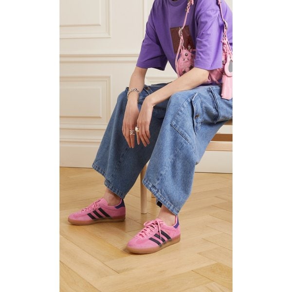 가젤 인도어 가죽 트리밍 스웨이드 스니커즈 1647597304219175