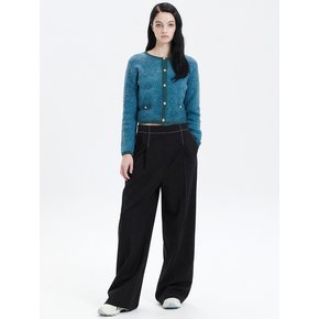 STITCH PINTUCK WIDE PANTS_BLACK