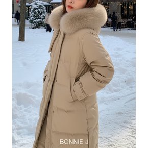 코르네 덕다운 후드퍼 롱패딩