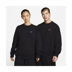 매장정품 나이키 NIKE 솔로 스우시 플리스 크루 M - 블랙 화이트 DX1362-010 1628296