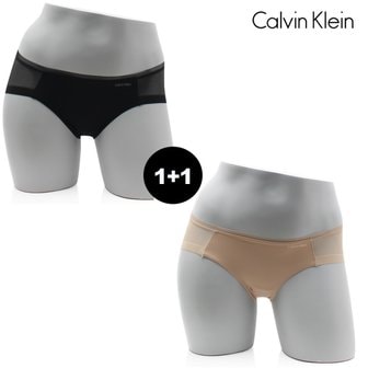 Calvin Klein [1+1] CK 여성 삼각팬티 QF1708 블랙.스킨 2종 1세트