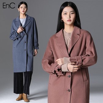 EnC 캐시미어 핸드메이드 롱 울코트