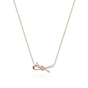 Love Knot 14K 큐빅 목걸이 SA24C21T