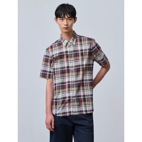 [24SS] 마드라스 멀티체크 반소매 셔츠  네이비 (BC4465C33R)