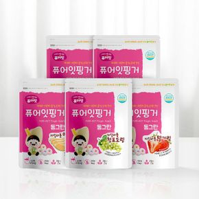 핑거 동그란 아이과자 자일리톨 과일링 5종세트 간식_P395558726