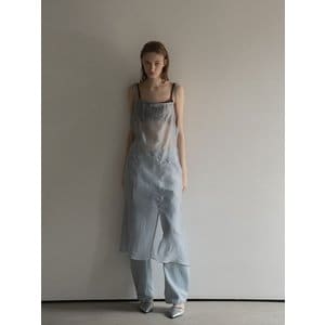 모슈파모슈 Layered See-through Dress_light blue