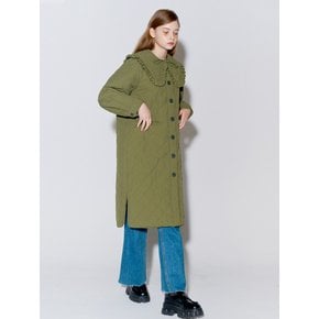 SAILOR COLLAR QUILTED COAT KHAKI