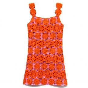 5076496 MANGO Floral Crochet Minidress