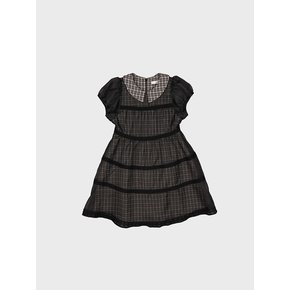 24S BABYDOLL DRESS IN BLACK CHECK