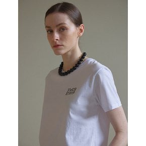 CROPPED PRINTING LOGO T-SHIRT (WHITE)