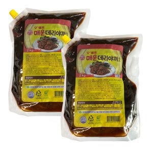  [오뚜기]오쉐프 매운데리야끼소스 2kg (스파우트팩) 2개