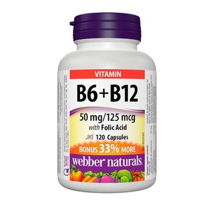 웨버네추럴스 웨버네츄럴 비타민 B6 + B12 + 엽산 120캡슐