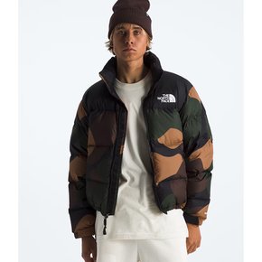 남성 1996 레트로 눕시 Nuptse 패딩 자켓 TNF Black Block Camo Print