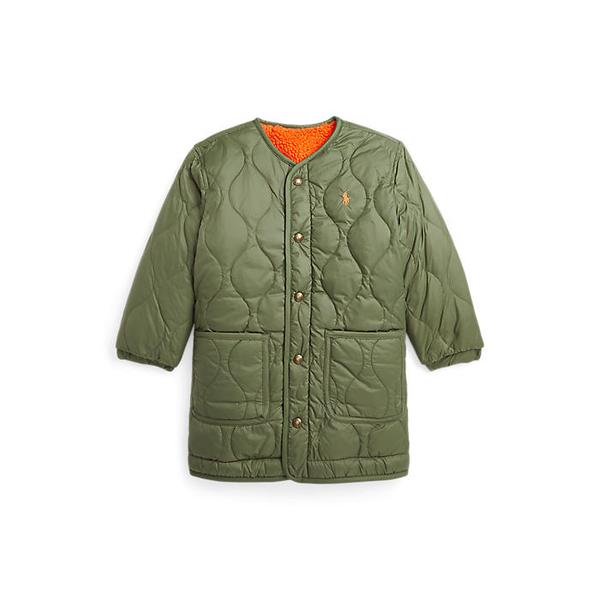 폴로 키즈 남아 2-7세 리버시블 립스탑 앤 플리스 다운 재킷(CWPOOTWB6020304999)