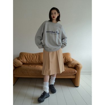 오버듀플레어 NEEDLE OVERSIZE SWEATSHIRT_MELANGE