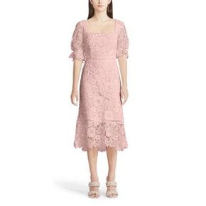 3710044 Steve Madden Did It My Way - Puff Sleeve Lace Midi Dress