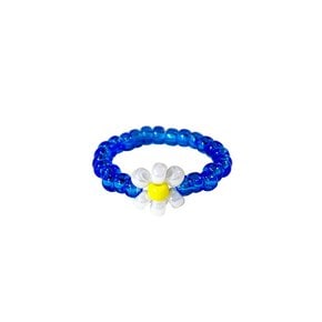 Blue Marin Flower Beads Ring 비즈반지