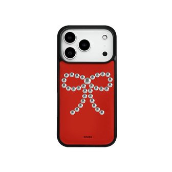 라월스 RIBBON  STUD CASE (RED) 아이폰 케이스