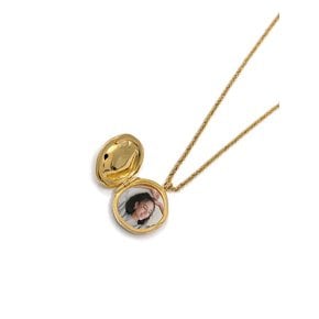 VINTAGE MEMORY PLAIN LOCKET NECKLACE_GOLD