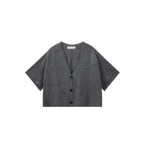 Merino half sleeve cardigan_grey