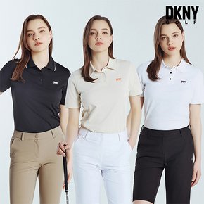 [비노출 특가] [DKNY] 소로나 카라 반팔티 여성 3컬러 택1