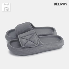 남자 여름 발볼넓은 가벼운 쿠션 3.5cm 키높이 후크 앤 루프 슬리퍼 BSS890