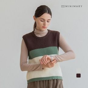 컬러배색니트베스트 MM34VT08_P351343312