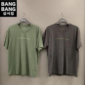 빅사이즈 HC04 여름남성 브이넥레터링 반팔티  BTK526 (S17061997)