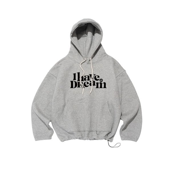 [기모선택] 헤브 어 드림 스트링 후드 티셔츠 (그레이)
