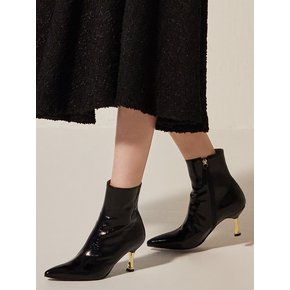 Golden heel Ankle Boots_Black