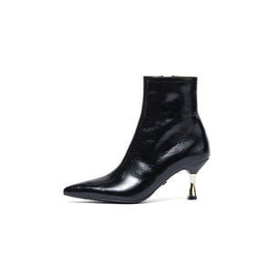 Golden heel Ankle Boots_Black